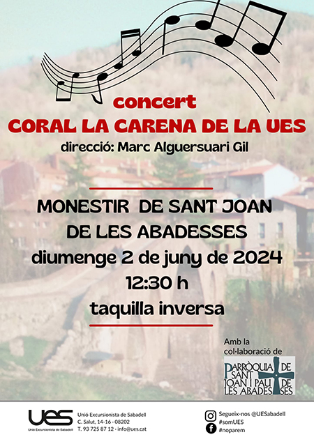 Cartell concert coral Monestir agenda